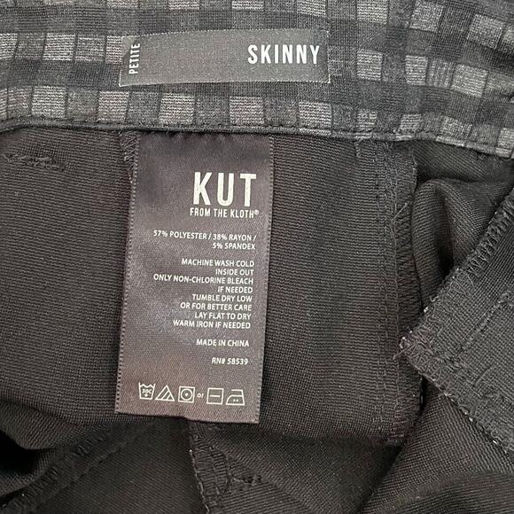 Gingham Skinny Ponte Knit Pants Size Petite 4P Dark Academia Preppy Twee Pin Up - Picture 6 of 8